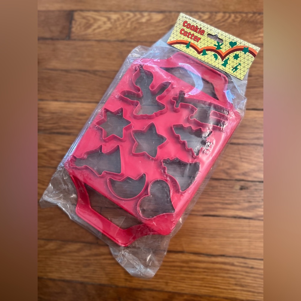 Red Multi-Shape Cookie Cutter Sheet